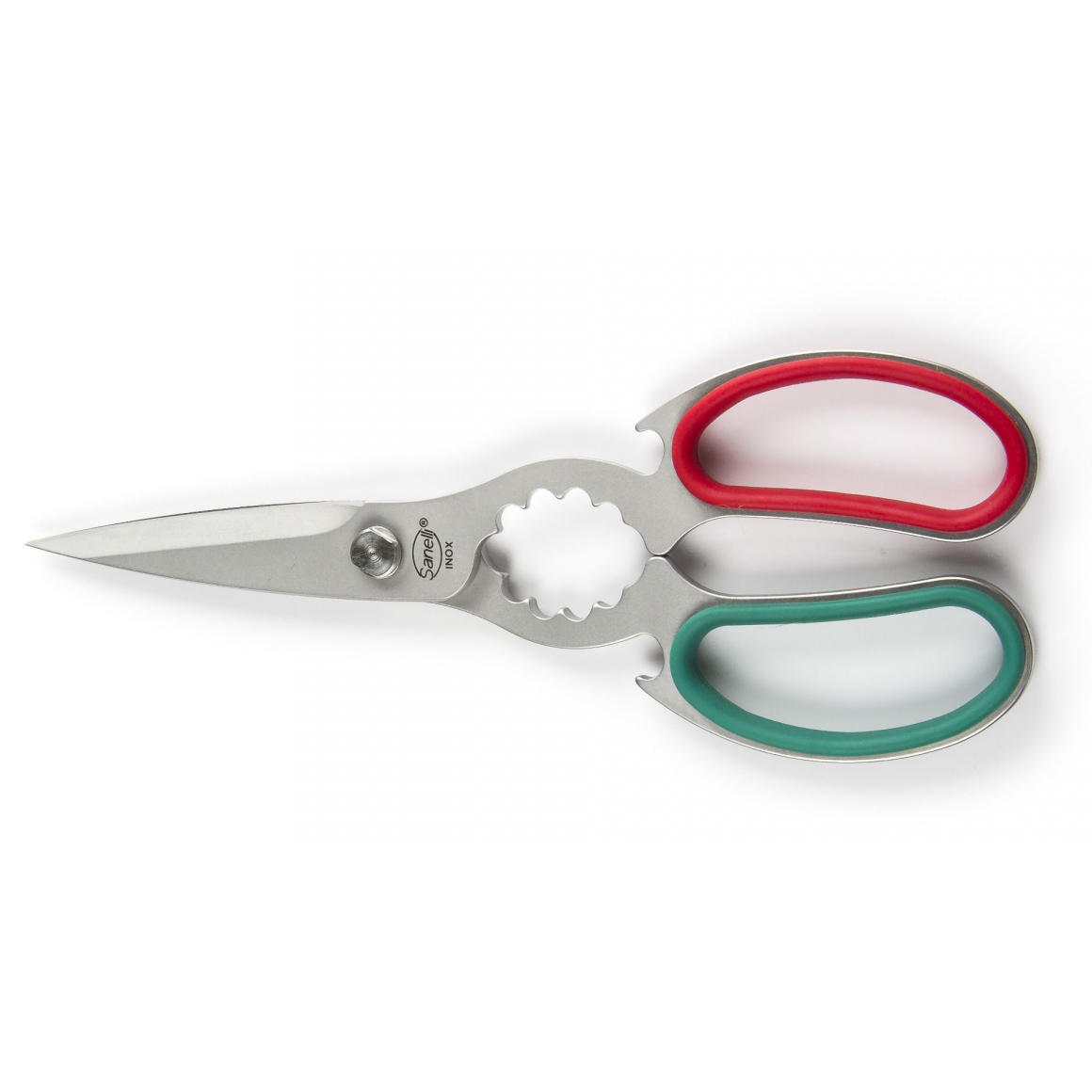 Kitchen scissors red handle, stainless steel/L21